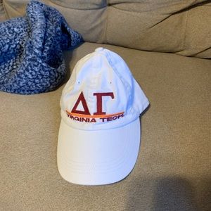 Virginia tech white delta gamma hat